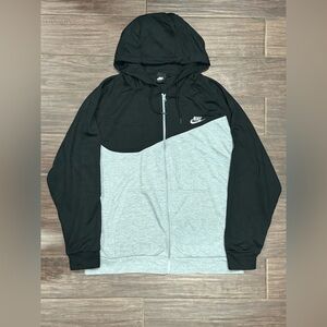 Nike Black and Gray Full-Zip Hoodie